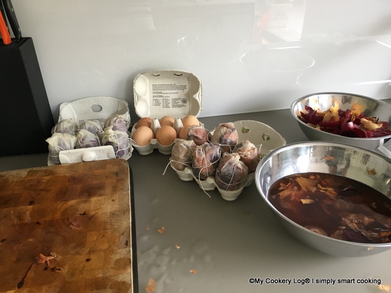 Ostereier färben &amp;quot;natürlich&amp;quot; mit Zwiebelschalen - My Cookery Log : My ...