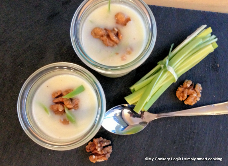 Topinambur-Suppe mit glacierten Mandeln - My Cookery Log : My Cookery Log