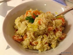 Lauch Möhren Reissalat