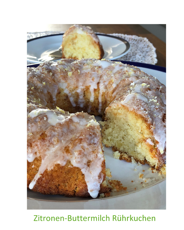 Zitronen-Buttermilch Rührkuchen